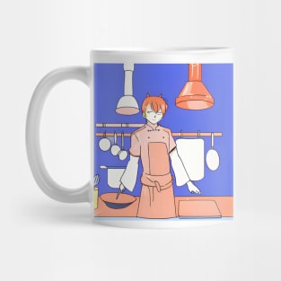 orange cat cooking 04 Mug